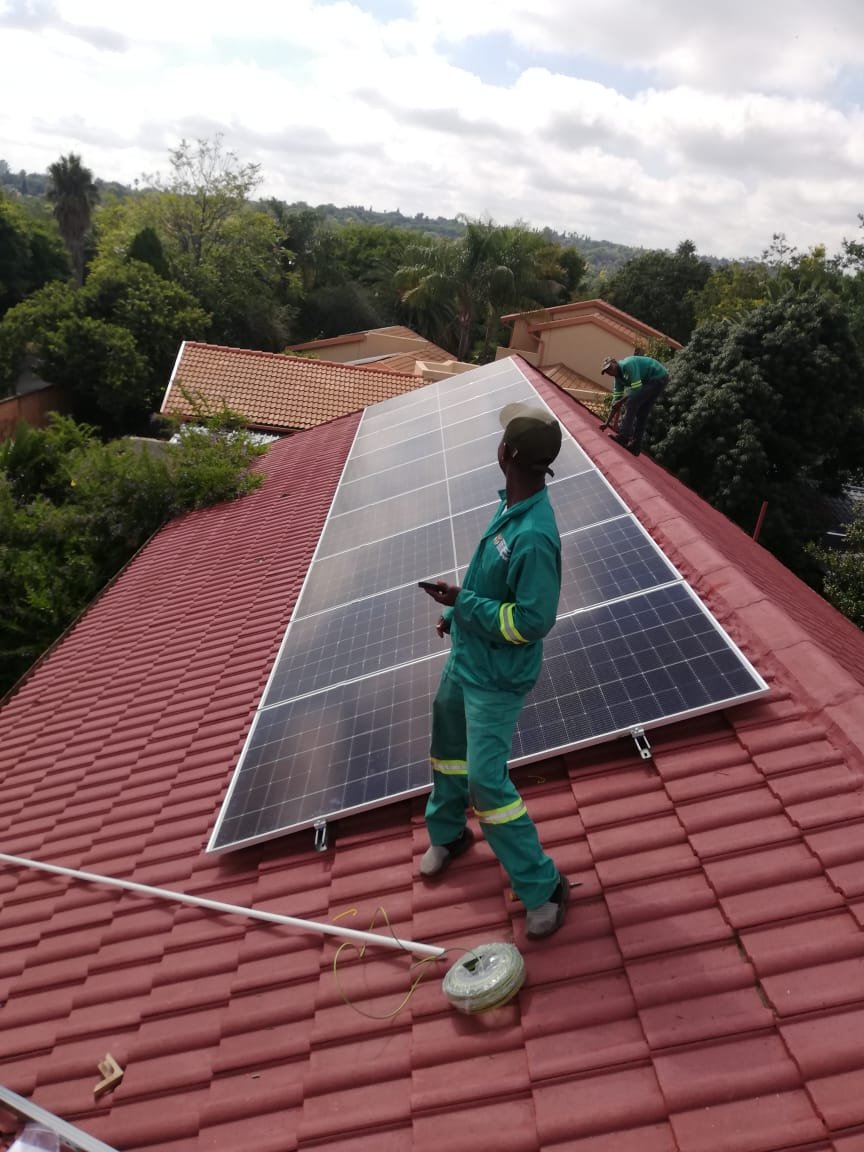 Solar Panel Racking Setup